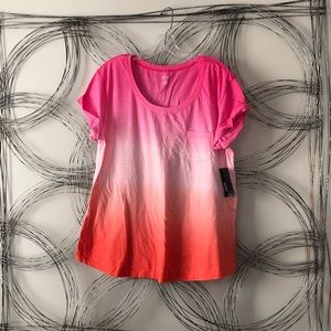 Ombré Scoop Neck T-Shirt